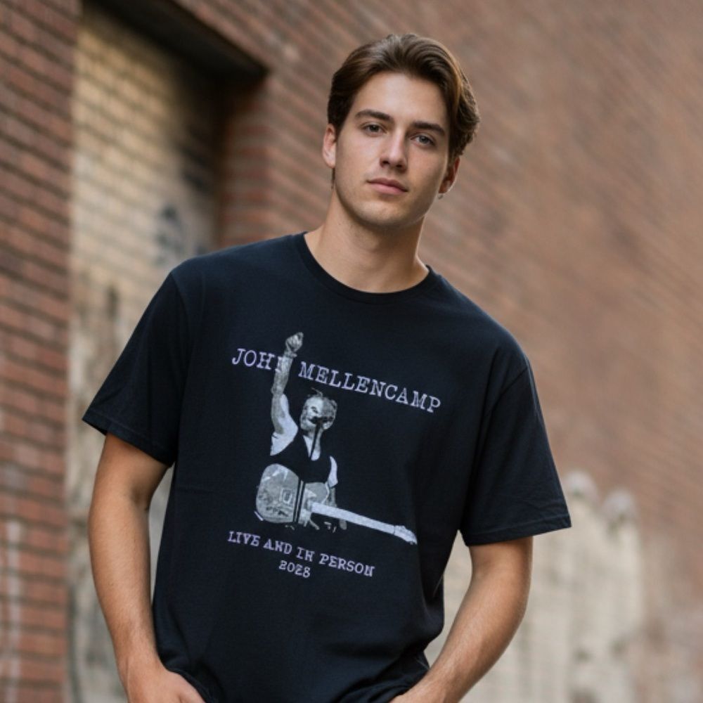 Next Level Apparel Charcoal Tee XXL John Mellencamp concert tour shirt rock